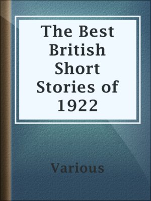 The Best British Short Stories of 1922 - ebook
